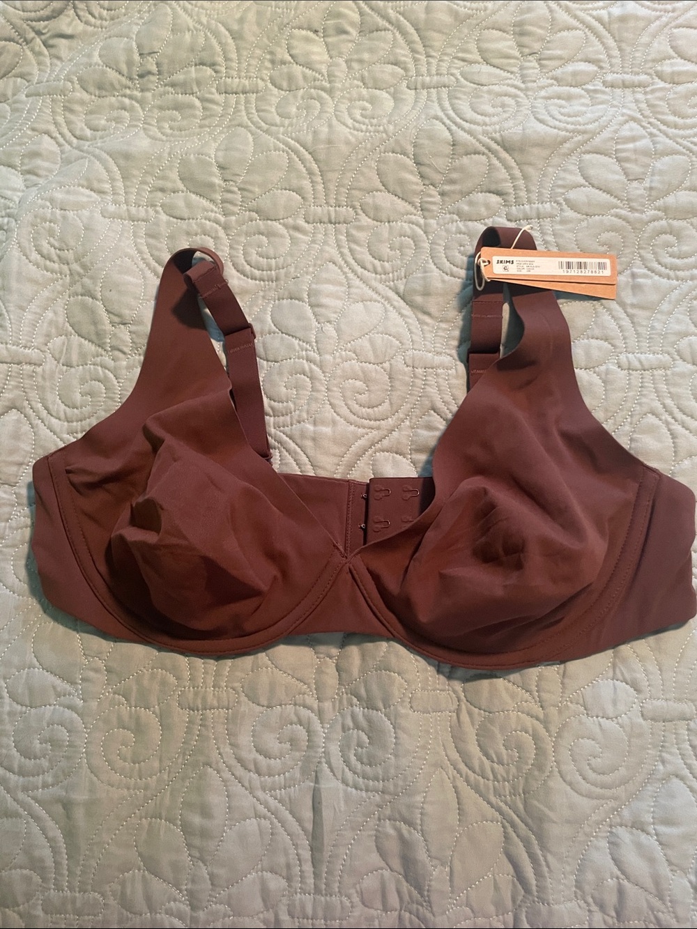 NWT SKIMS Fits Everybody High Apex Underwire Bra in Chocolate Brown
